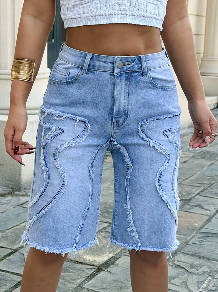 Styled loose fit straight leg jeans for women – light blue mid waist elastic denim pants with white top and casual sneakers outfit